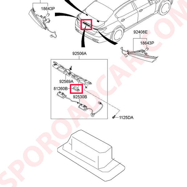 Trunk Lid Release Outside Handle Switch For Kia 2012-2017 K900 K9 KH 812603T000