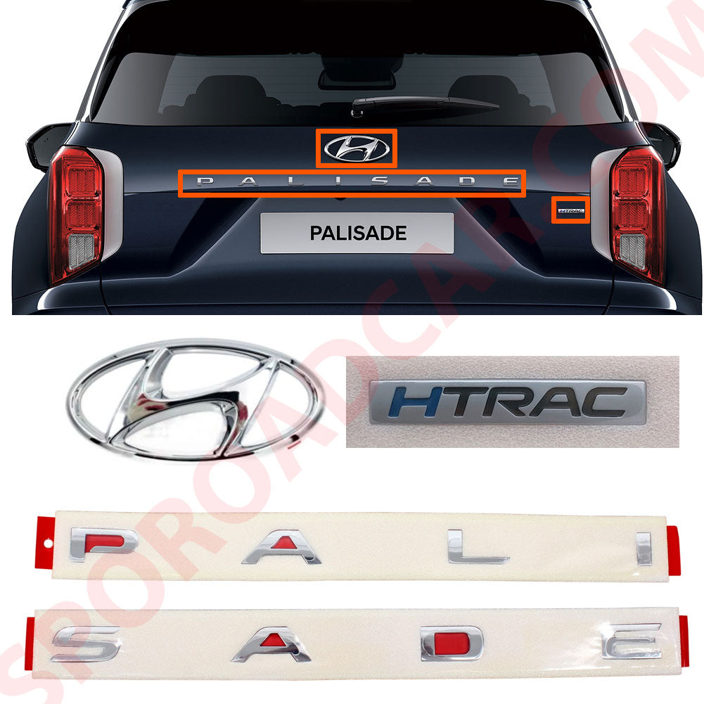 Rear Trunk H Palisade HTRAC Emblem 3P Hyundai Palisade 86300S8000 ...