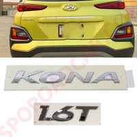 Rear Trunk Kona 1.6T 4WD Emblem Badge 2P For 2018-2022 Hyundai KONA 86310J9000, 86319J9000
