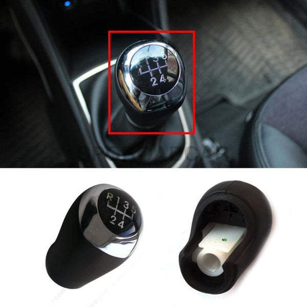 5 Speed Manual Gear Shift Knob Leather For Hyundai 2011-2014 Accent Solaris Verna I30 Oem Part