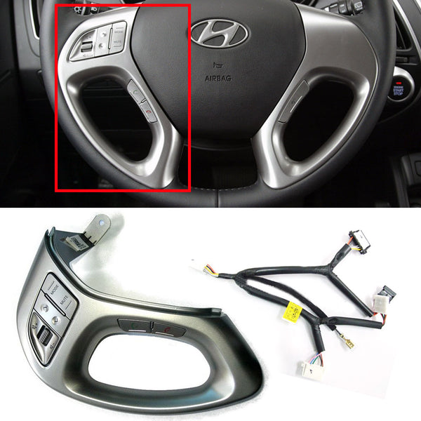Steering Wheel Auto Cruise Remote Control set 2p for Hyundai 2010-2015 Tuscon Parts 967002S300SAS, 569912S700
