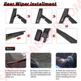 Rear Window Wiper Blade Arm 2P for Hyundai 2013-2018 Santa Fe DM Korea Genuine Parts 98811B8000, 988502W000